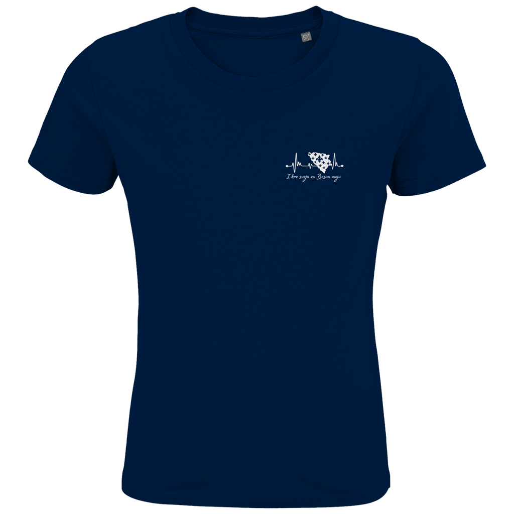 Kids Premium Bio T-Shirt Bosnien – Bosna Herzschlag | Links Brust