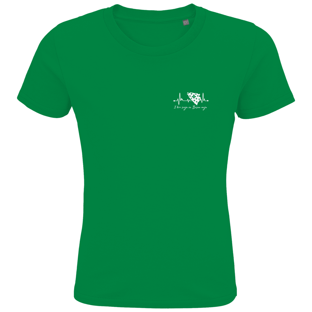 Kids Premium Bio T-Shirt Bosnien – Bosna Herzschlag | Links Brust