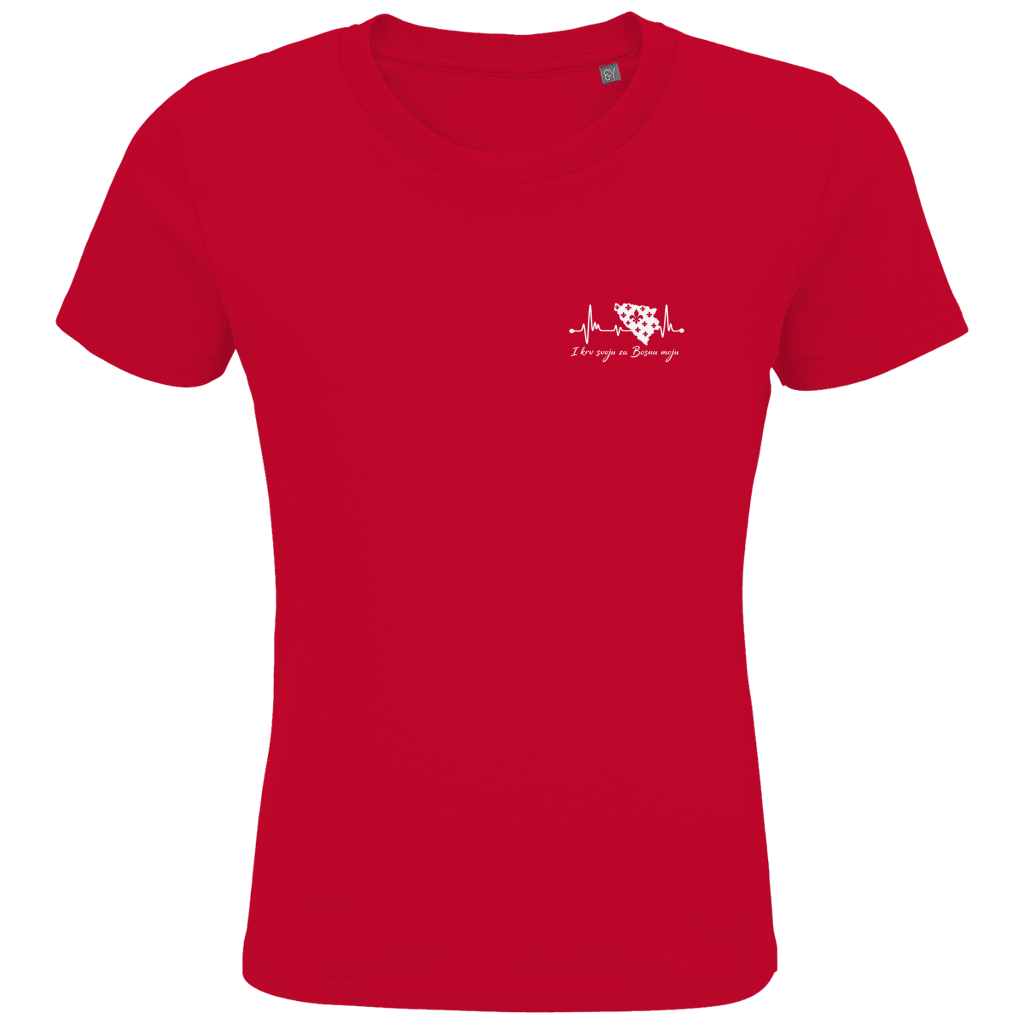 Kids Premium Bio T-Shirt Bosnien – Bosna Herzschlag | Links Brust