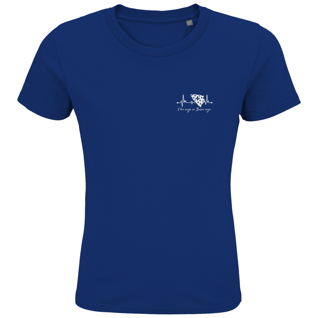 Kids Premium Organic T-Shirt Bosnia - Bosna Heartbeat | Left Chest