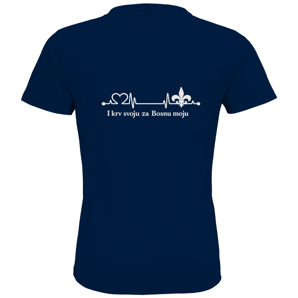 Kids Premium Organic T-Shirt – For My Bosnia | Back Print