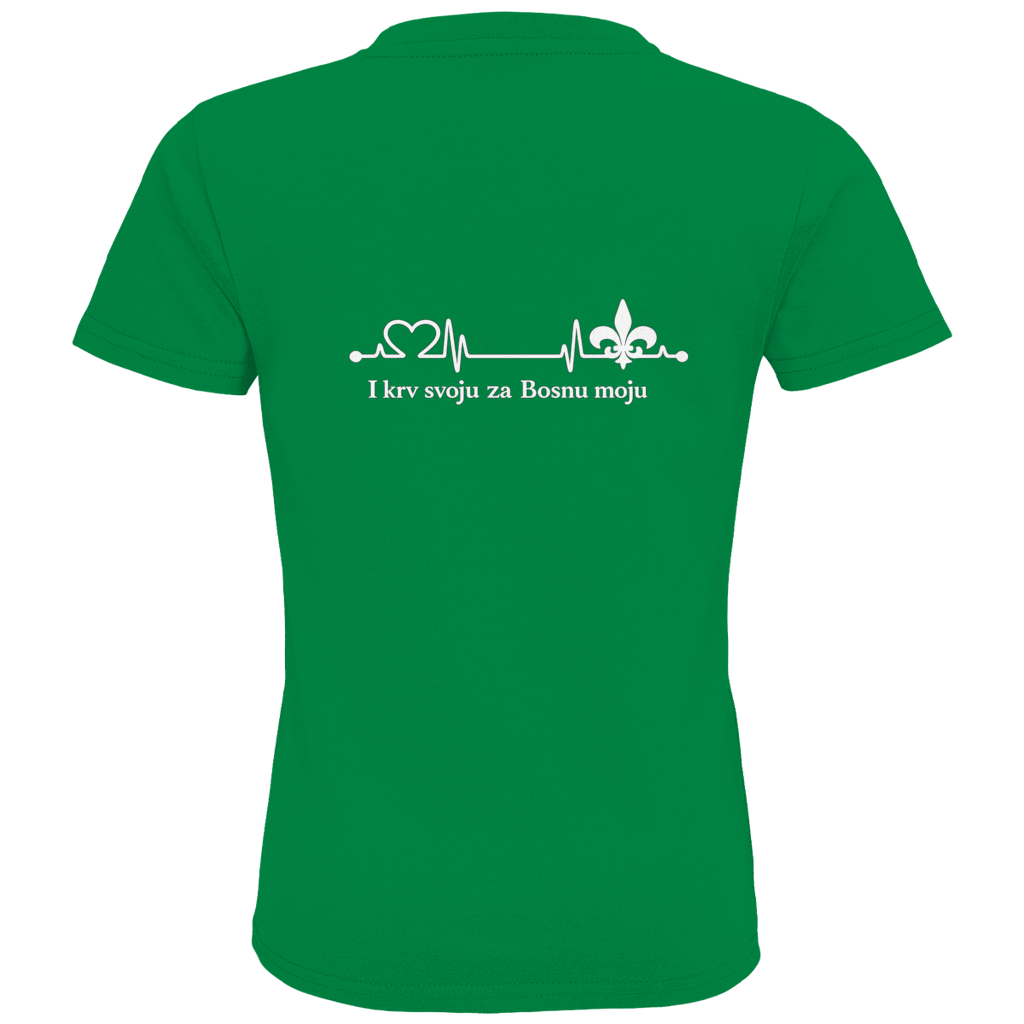 Kids Premium Organic T-Shirt – For My Bosnia | Back Print