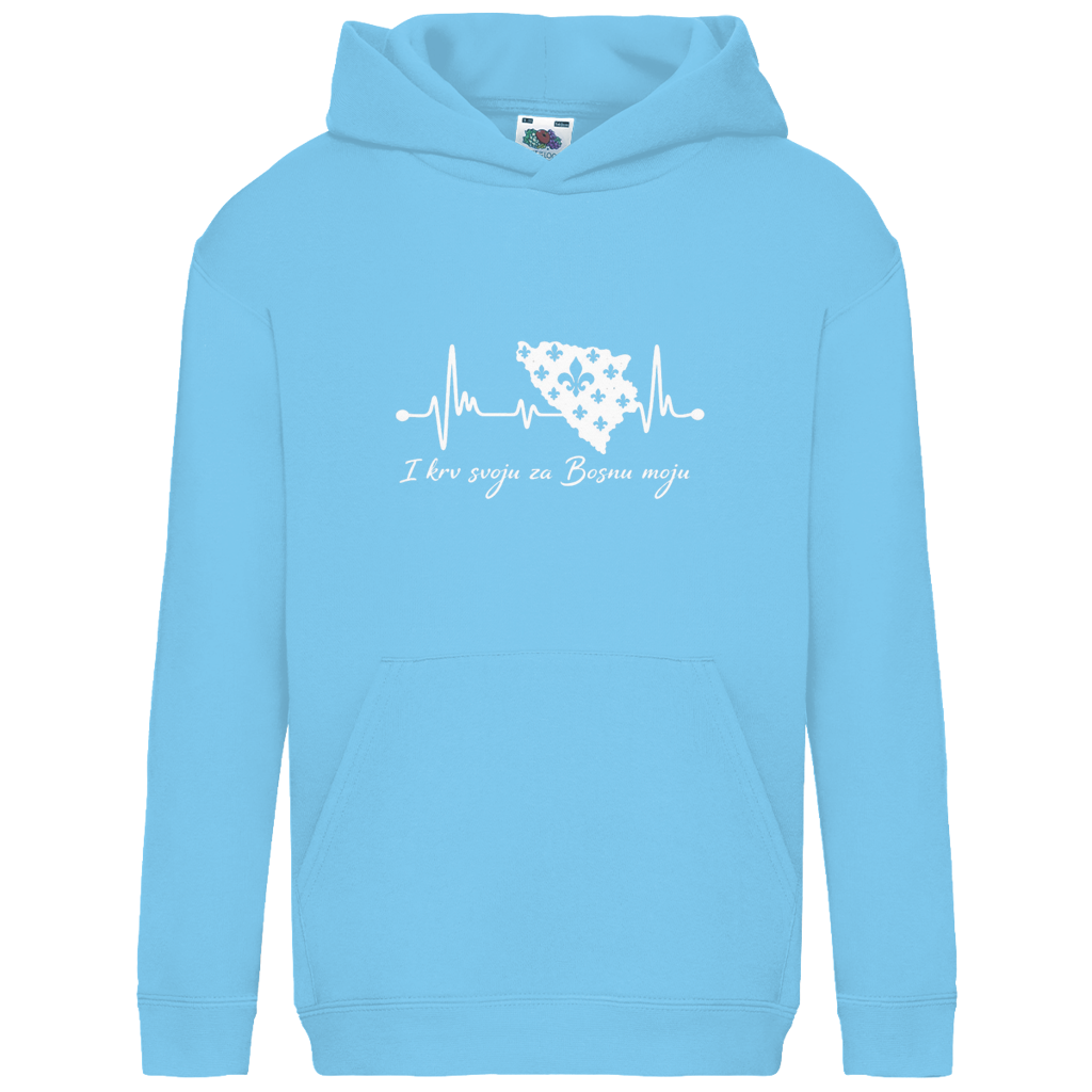 Kids Basic Hoodie Bosnien – Bosna Herzschlag | Frontprint