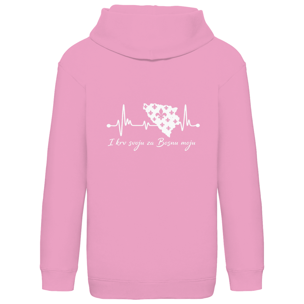 Kids Basic Hoodie Bosnia – Bosnia Heartbeat | Back Print