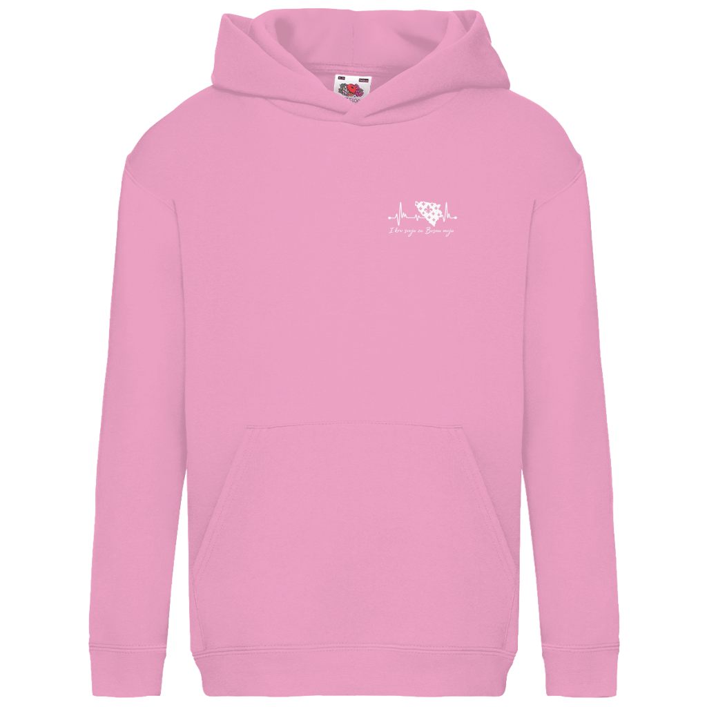 Kids Basic Hoodie Bosnia - Bosna Heartbeat | Left Chest
