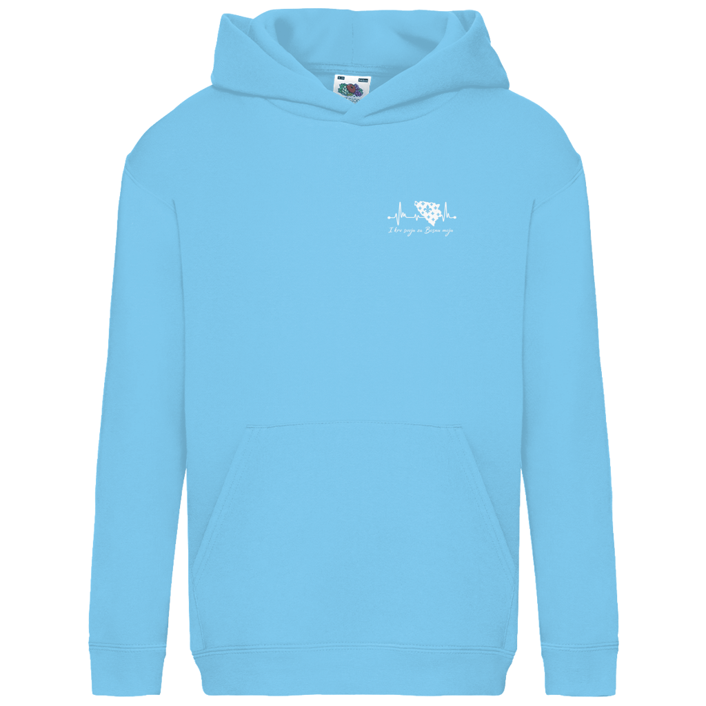 Kids Basic Hoodie Bosnia - Bosna Heartbeat | Left Chest