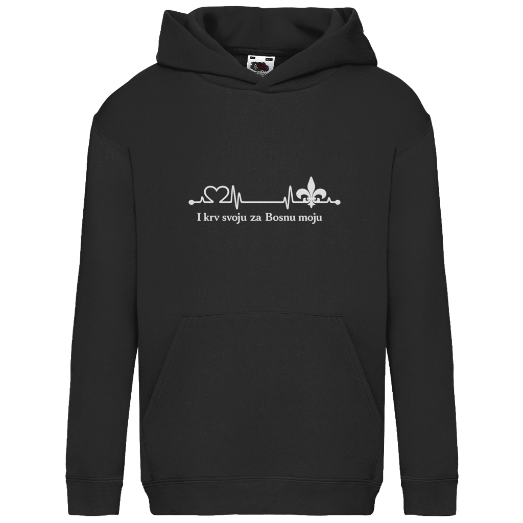 Kids Basic Hoodie – For My Bosnia | Front Print