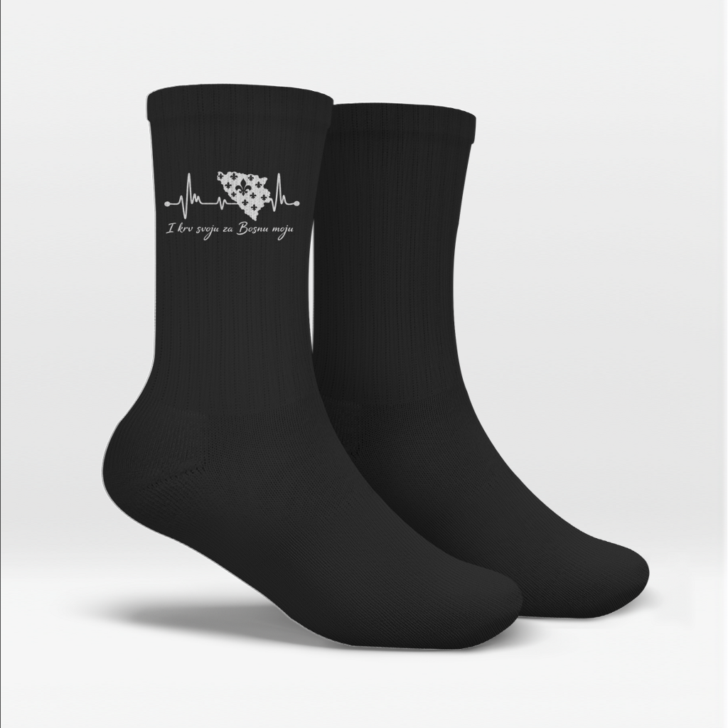 Socks Bosnia – Bosna Heartbeat | Double-Sided Print