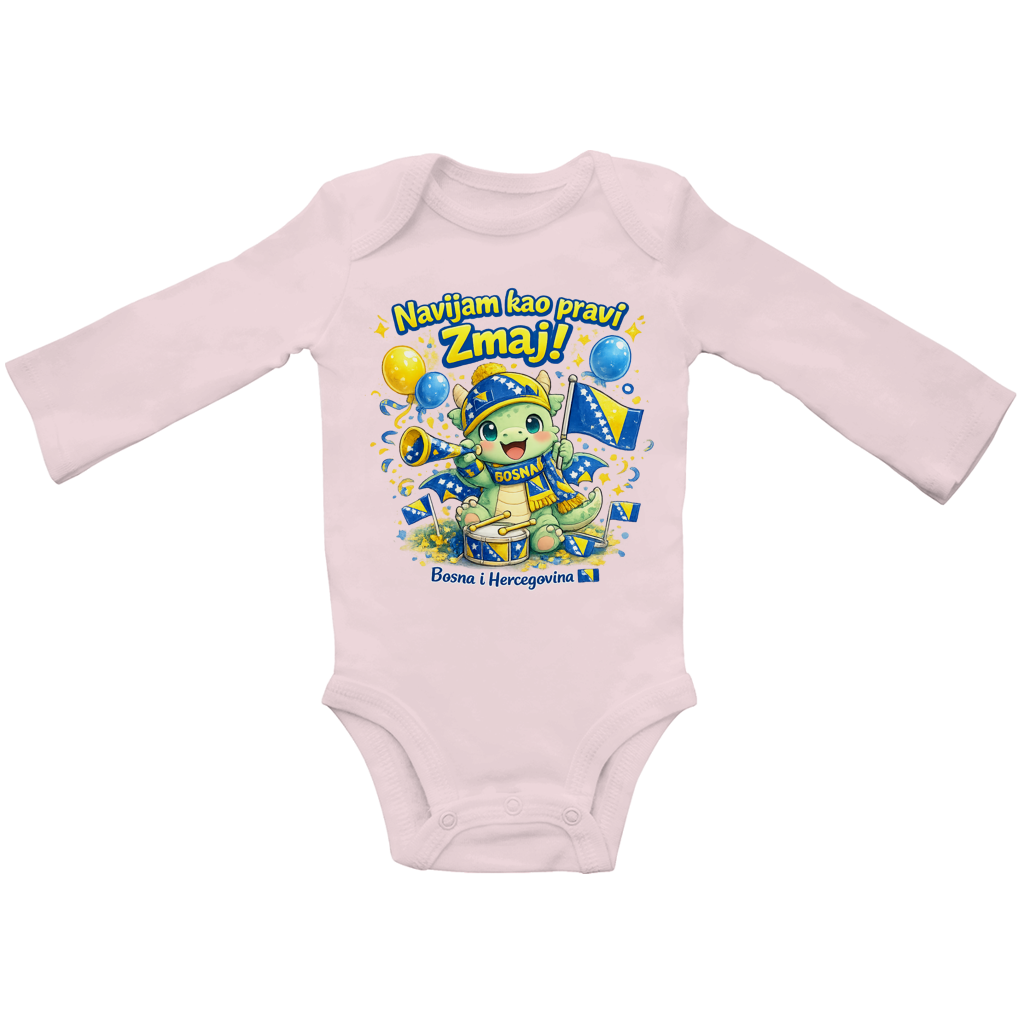 Baby Bio Long Sleeve Bodysuit – Little Dragon Fan | Frontprint