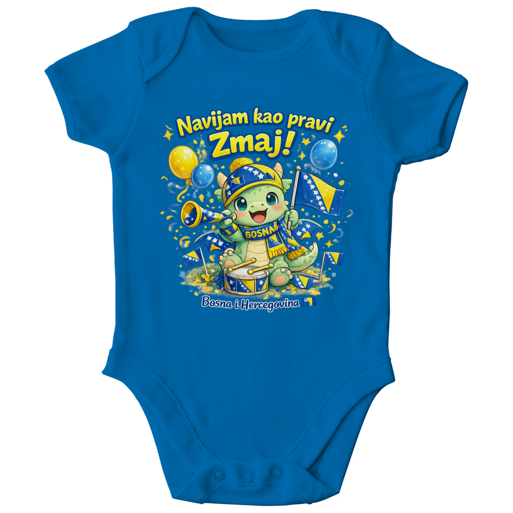 Kids Organic Bodysuit – Little Dragon Fan | Front print