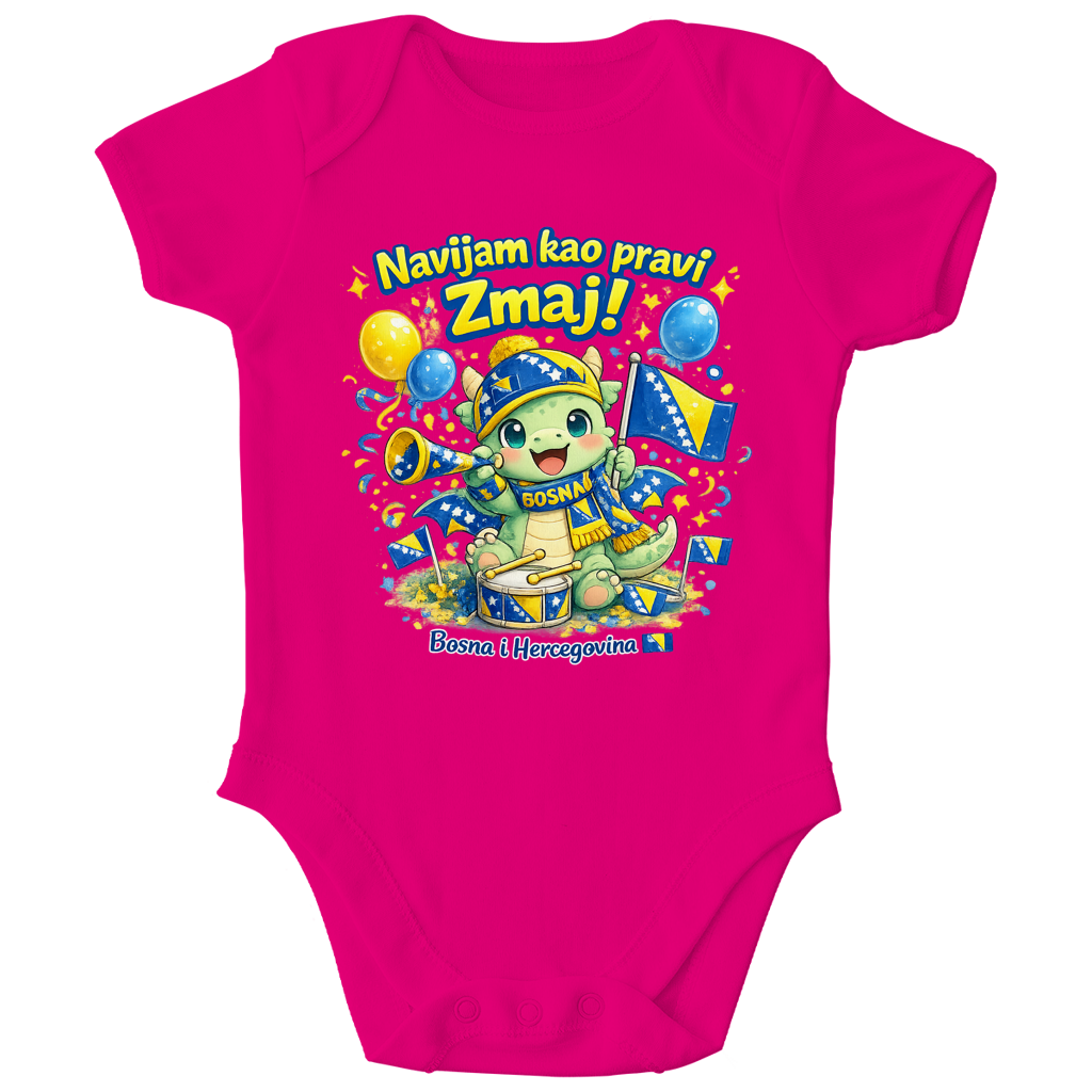 Kids Organic Bodysuit – Little Dragon Fan | Front print