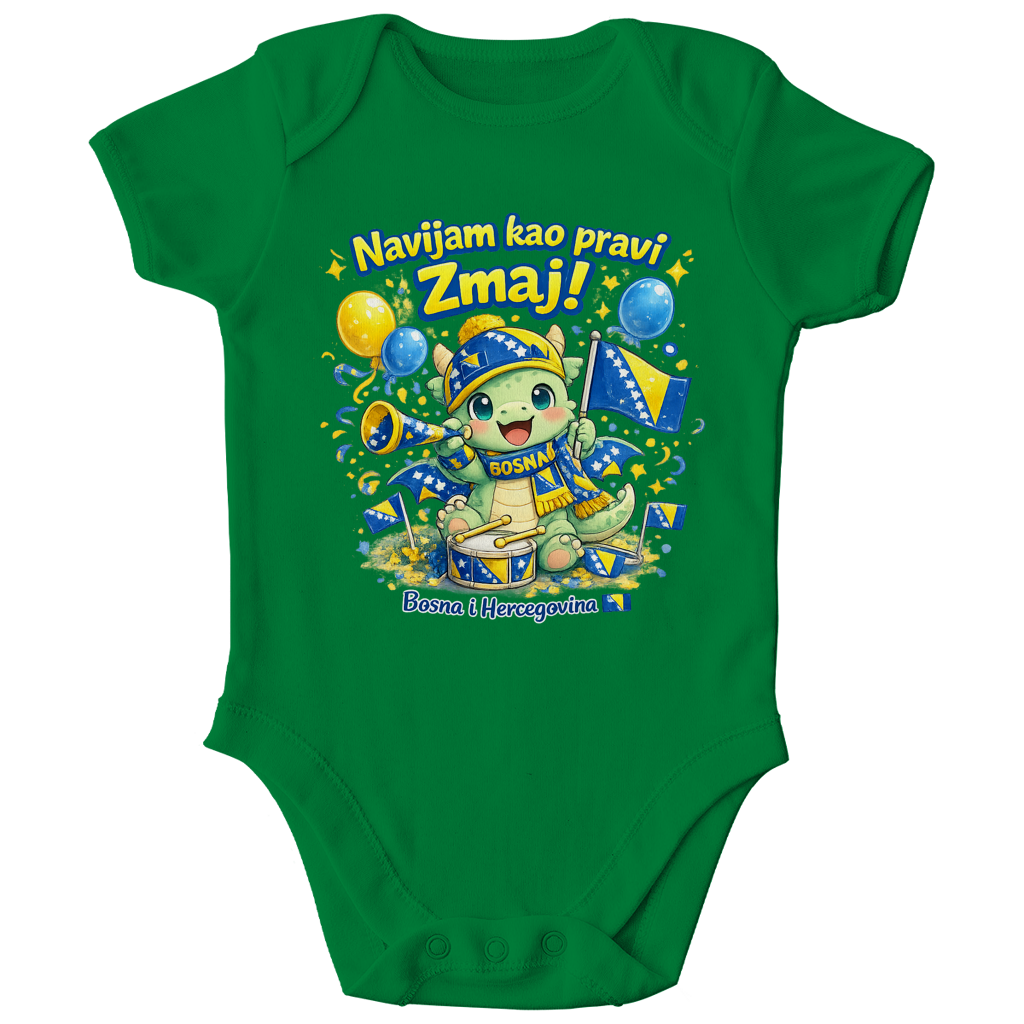 Kids Organic Bodysuit – Little Dragon Fan | Front print