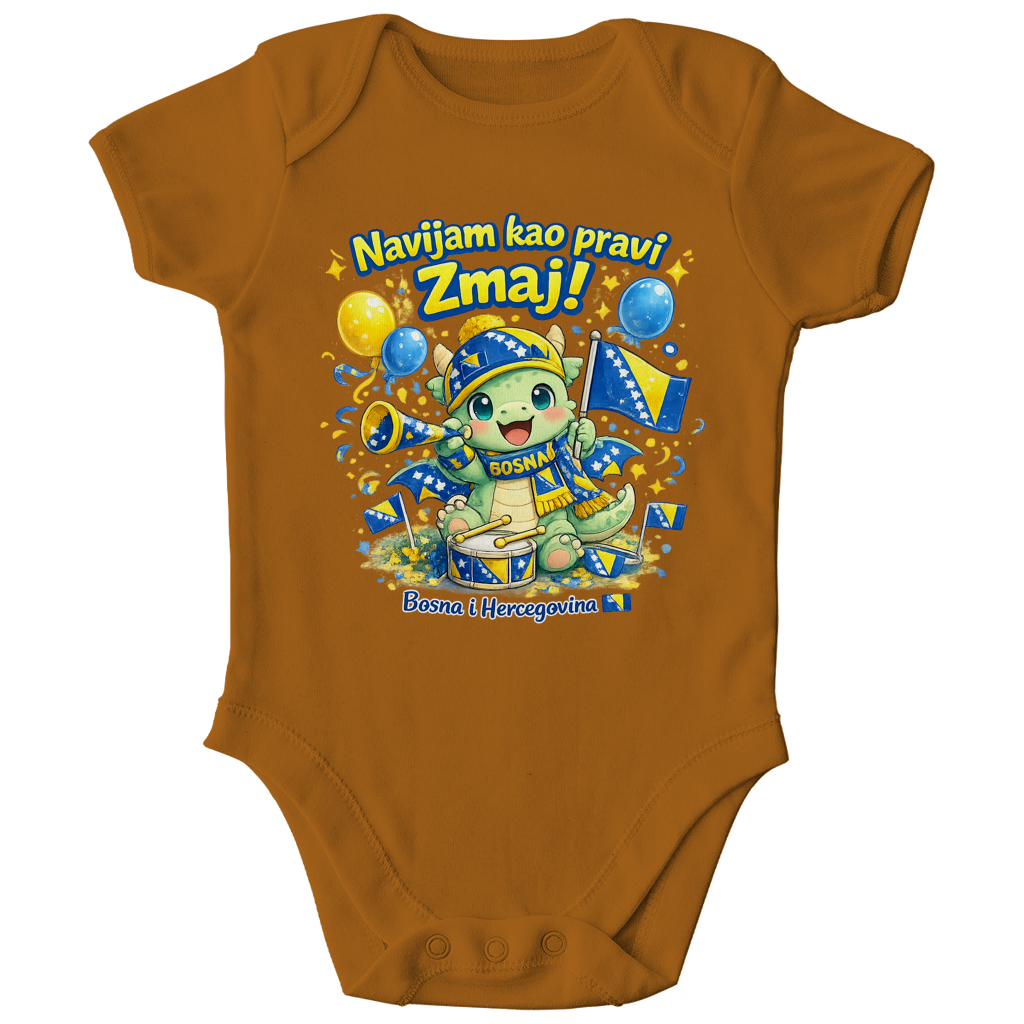 Kids Organic Bodysuit – Little Dragon Fan | Front print