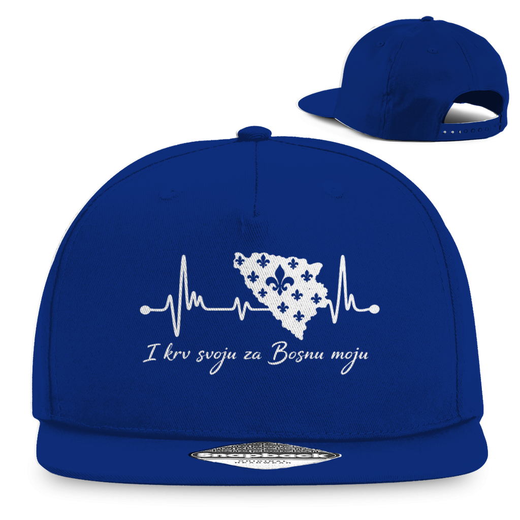 Snapback Rapper Cap Bosnia - Bosnia Heartbeat | Front Print