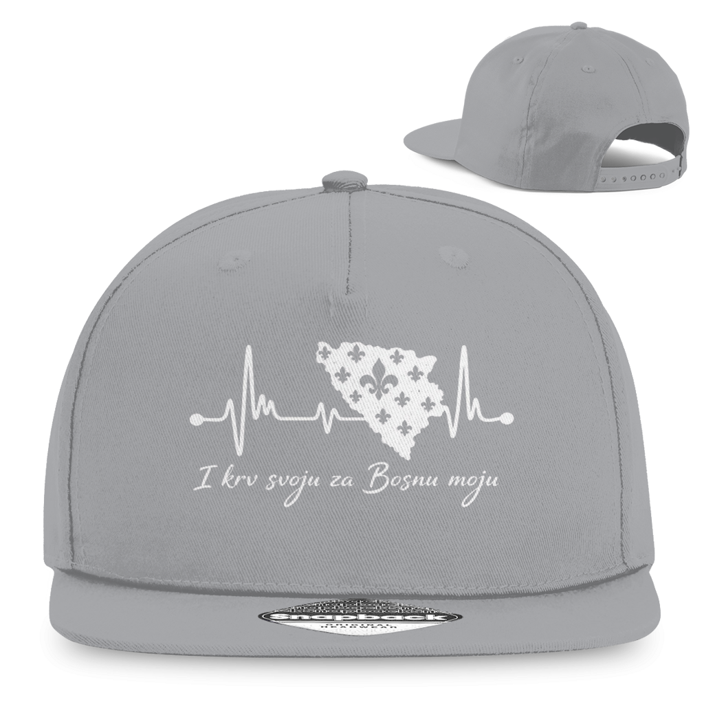 Snapback Rapper Cap Bosnia - Bosnia Heartbeat | Front Print