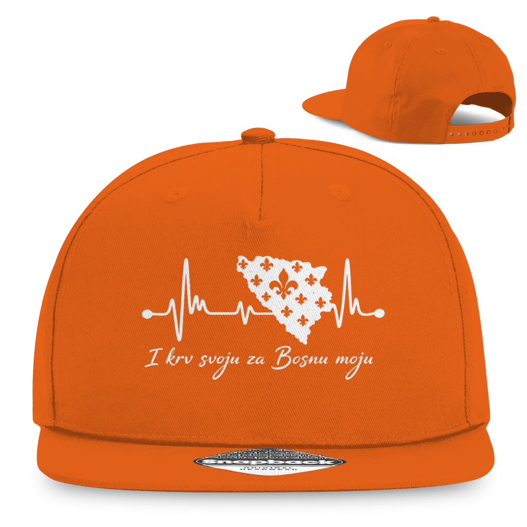 Snapback Rapper Cap Bosnia - Bosnia Heartbeat | Front Print