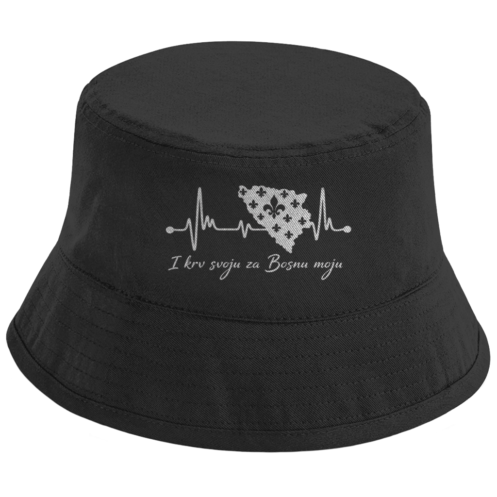 Bucket Hat Bosnia – Bosnia Heartbeat | Front Print