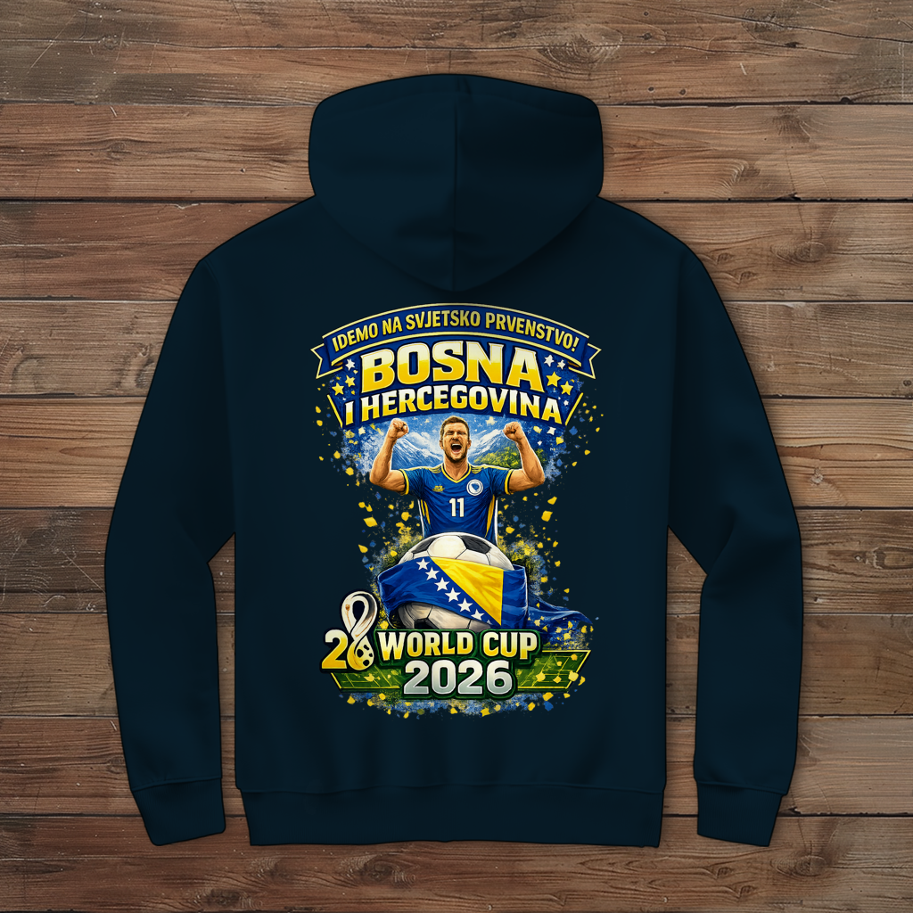 Men's Zipper Hoodie - Let's go to the World Cup | Backprint