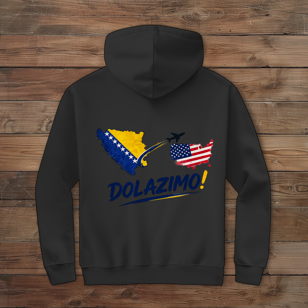 Men's Zipper Hoodie - Dolazi Bosna | Backprint