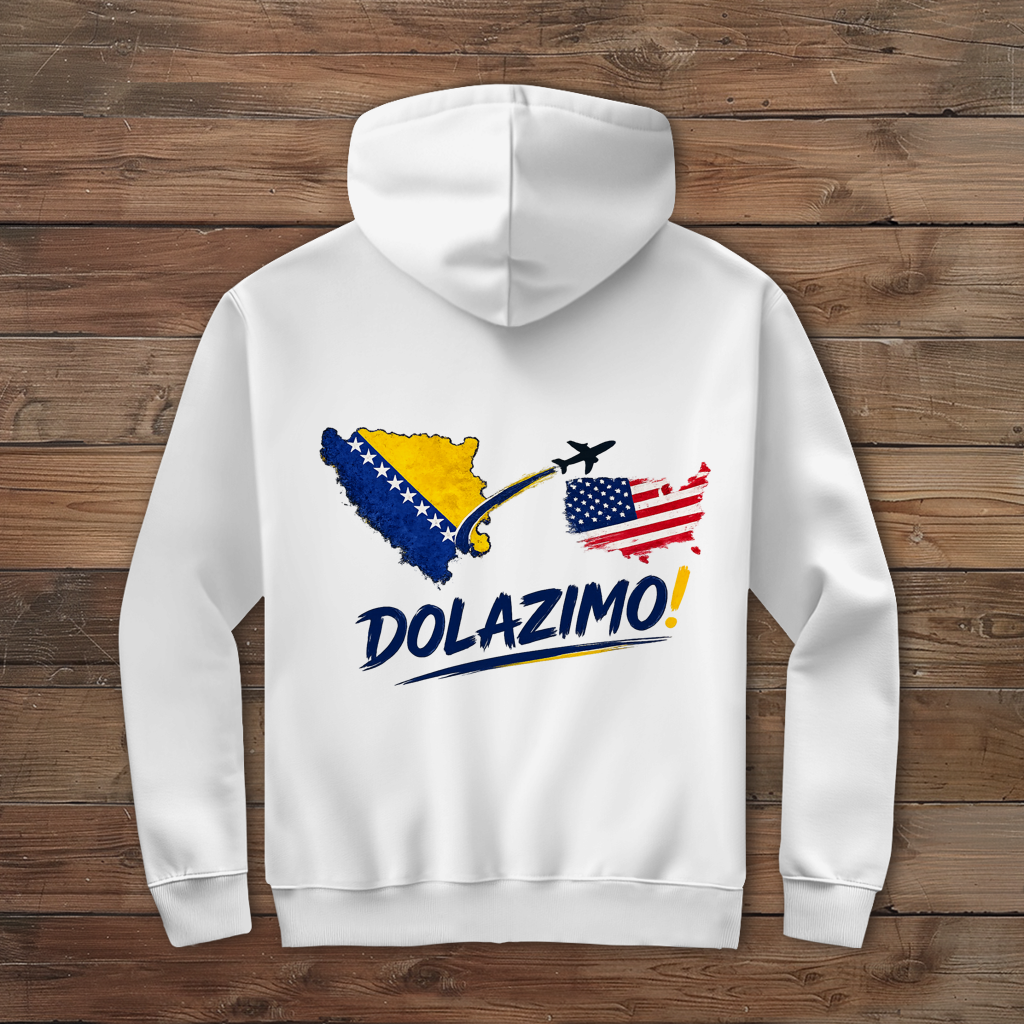 Men's Zipper Hoodie - Dolazi Bosna | Backprint