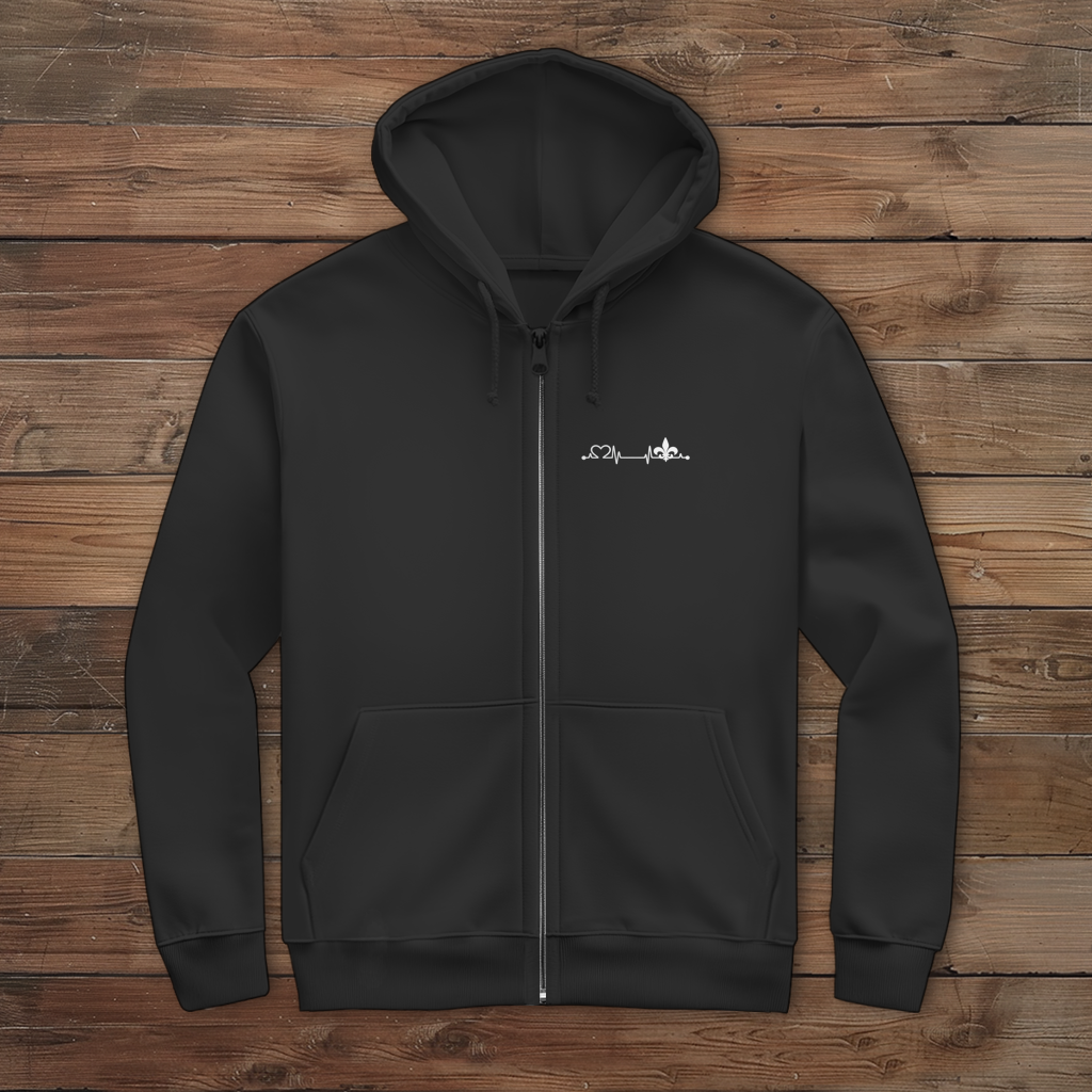 Herren Zipper Hoodie – Srce Bosne | Frontprint