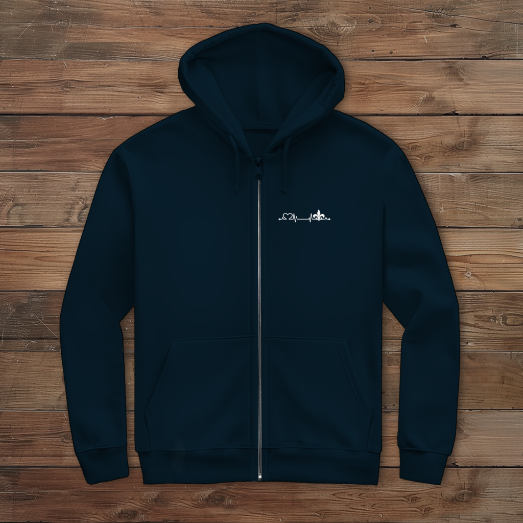 Men's Zipper Hoodie – Srce Bosne | Front Print