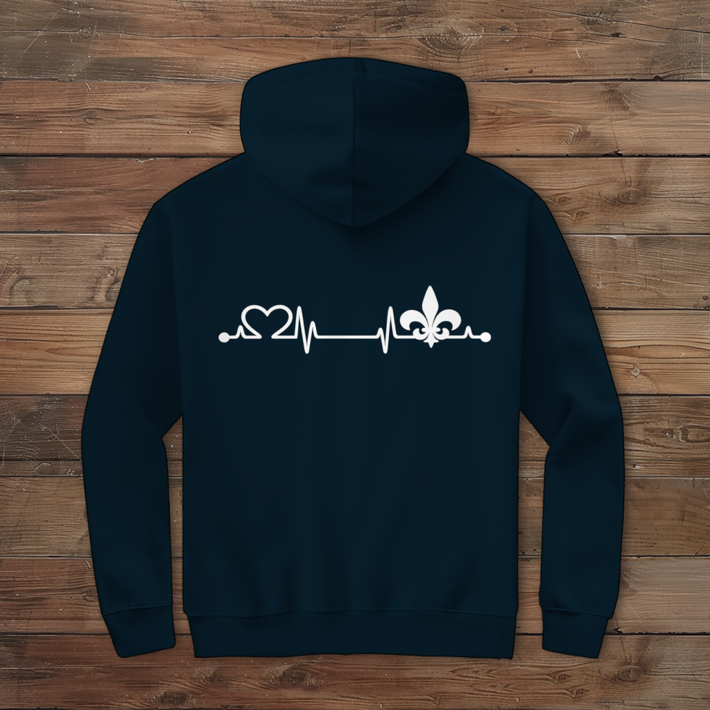 Men's Zipper Hoodie – Srce Bosne | Back Print