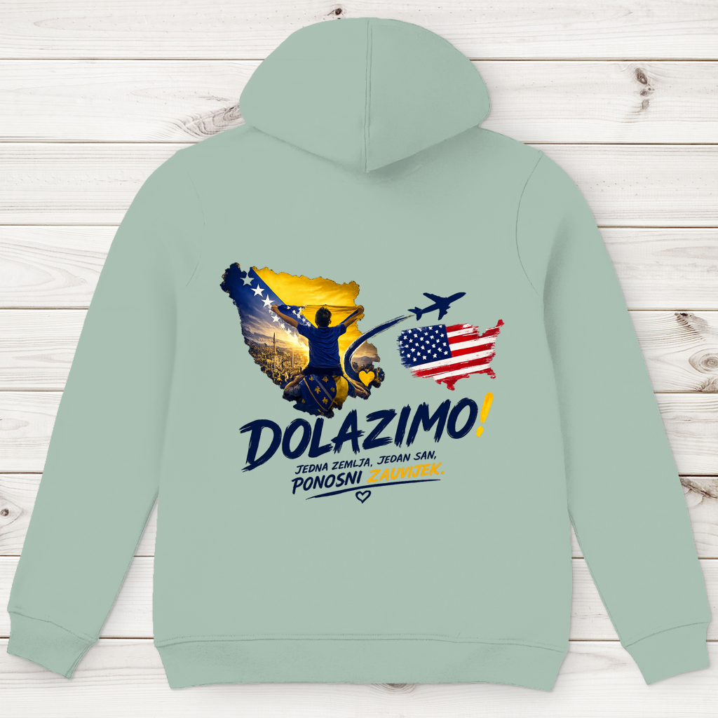 Men's Premium Organic Hoodie – Dolazi Bosna Ponosna | Backprint