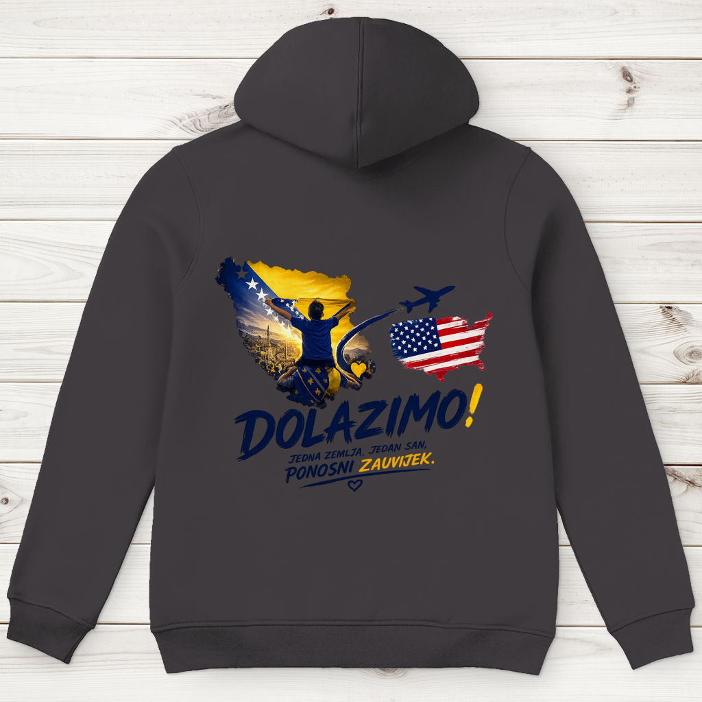 Men's Premium Organic Hoodie – Dolazi Bosna Ponosna | Backprint