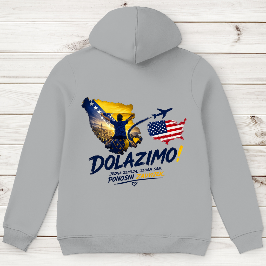 Men's Premium Organic Hoodie – Dolazi Bosna Ponosna | Backprint