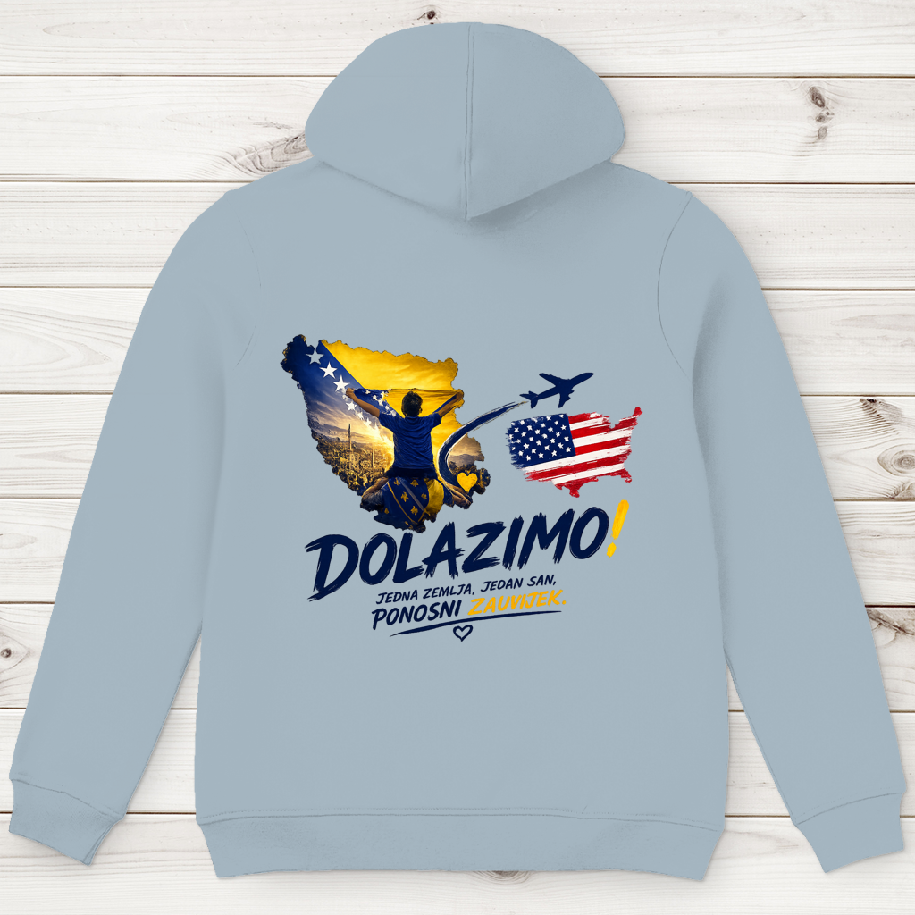 Men's Premium Organic Hoodie – Dolazi Bosna Ponosna | Backprint