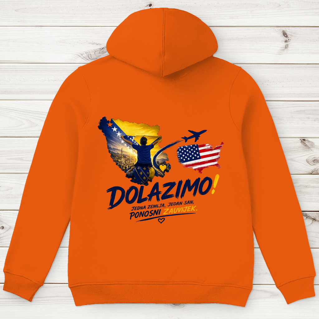Men's Premium Organic Hoodie – Dolazi Bosna Ponosna | Backprint