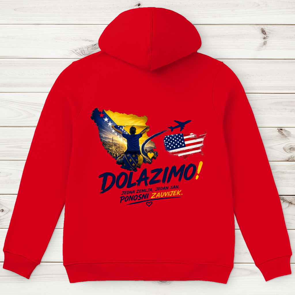 Men's Premium Organic Hoodie – Dolazi Bosna Ponosna | Backprint