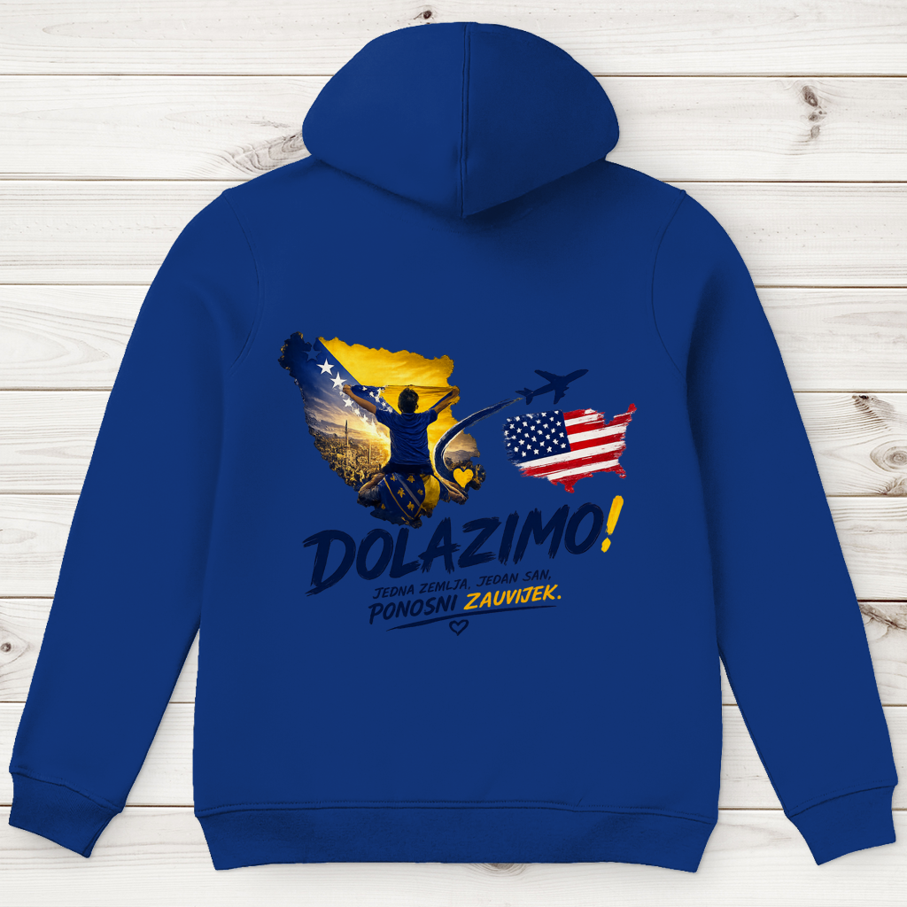 Men's Premium Organic Hoodie – Dolazi Bosna Ponosna | Backprint