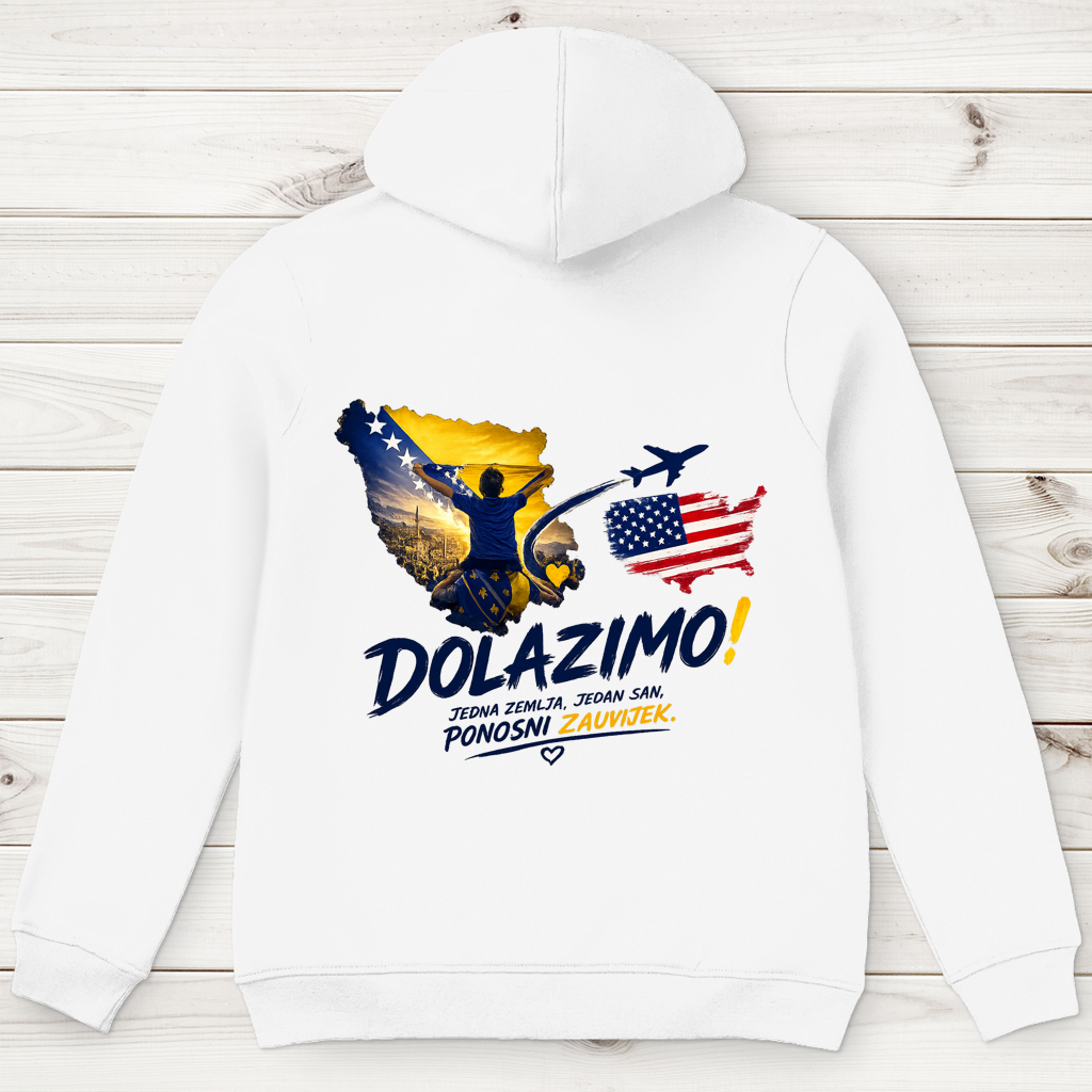 Men's Premium Organic Hoodie – Dolazi Bosna Ponosna | Backprint