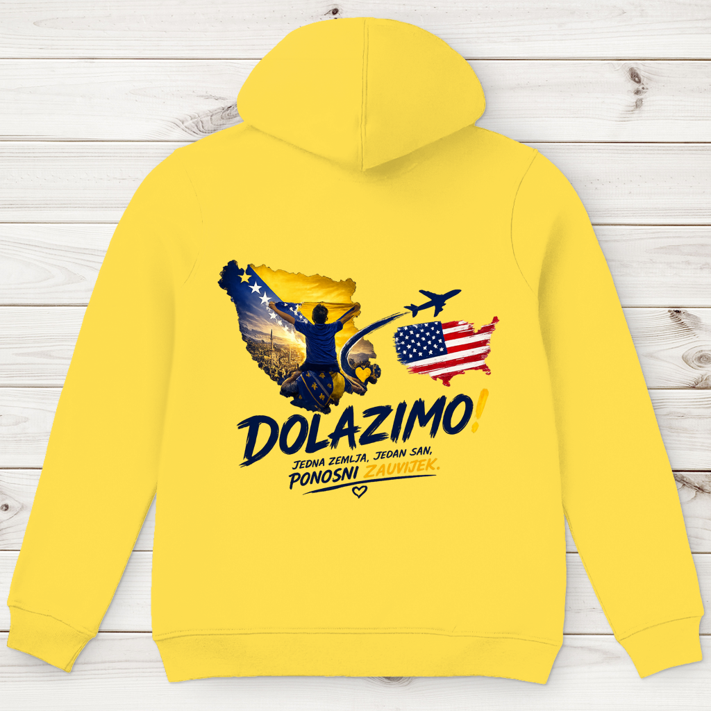 Men's Premium Organic Hoodie – Dolazi Bosna Ponosna | Backprint