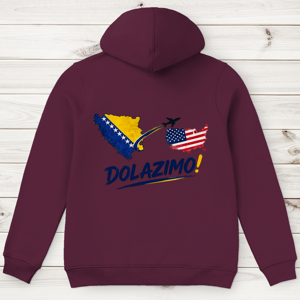 Men's Premium Organic Hoodie – Dolazi Bosna | Backprint