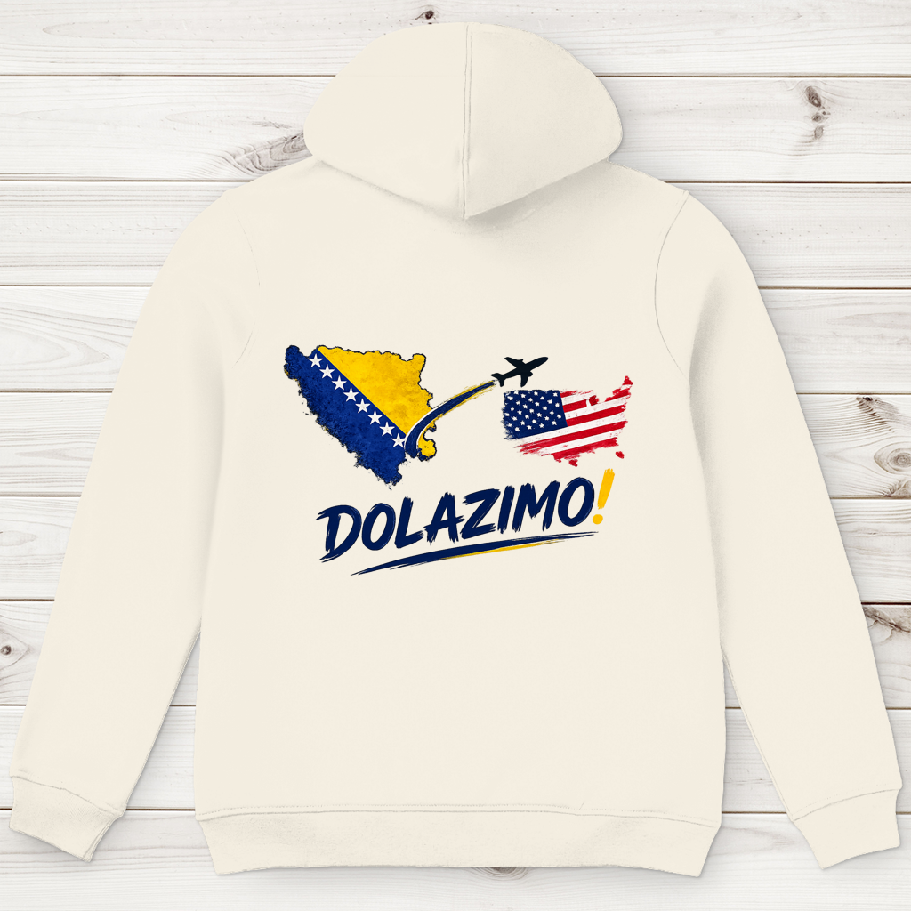 Men's Premium Organic Hoodie – Dolazi Bosna | Backprint
