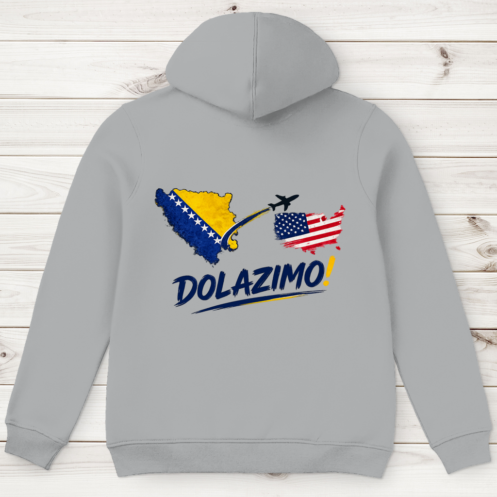 Men's Premium Organic Hoodie – Dolazi Bosna | Backprint