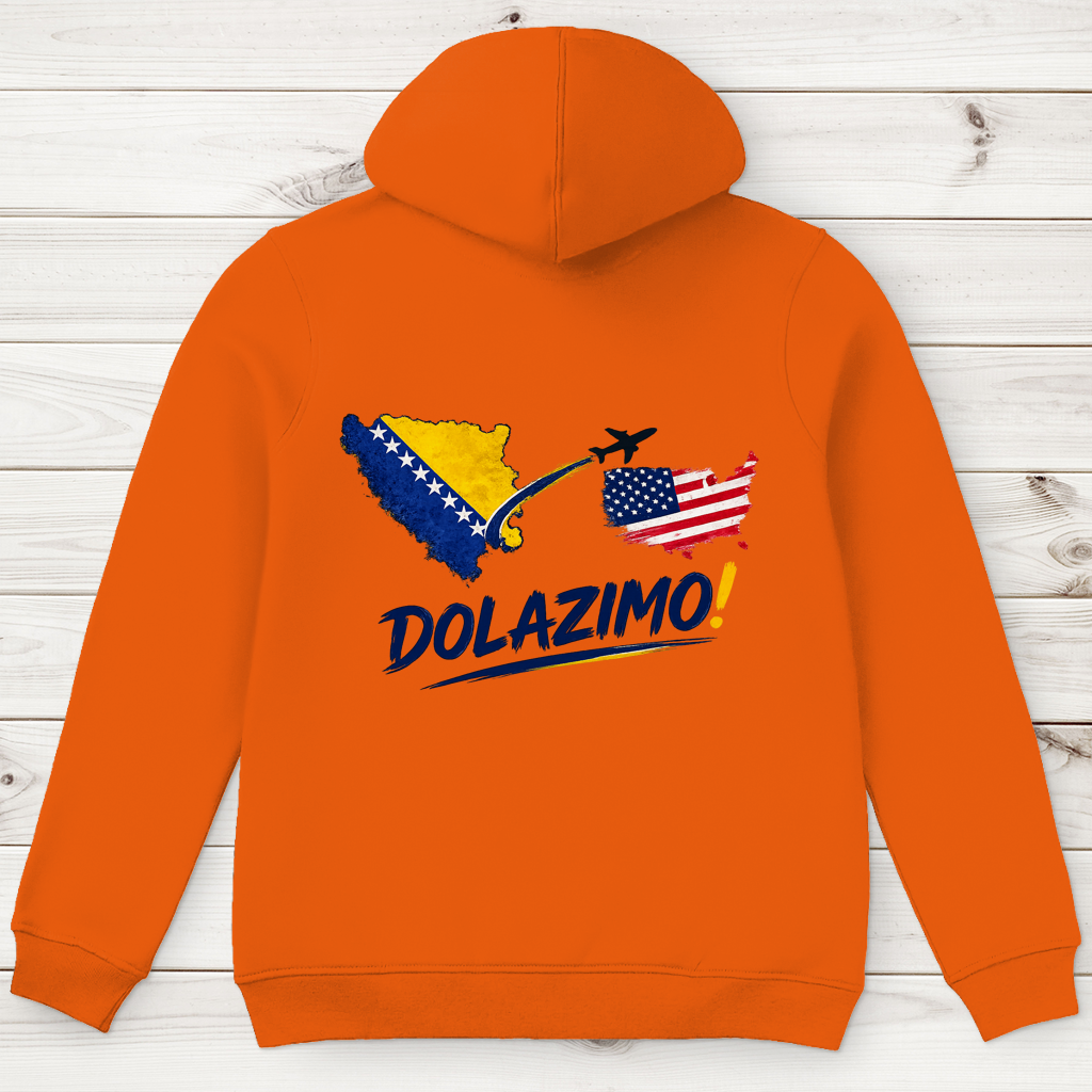 Men's Premium Organic Hoodie – Dolazi Bosna | Backprint