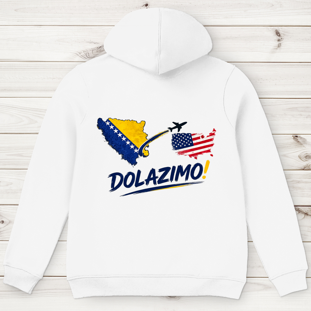 Men's Premium Organic Hoodie – Dolazi Bosna | Backprint