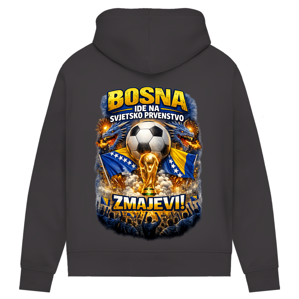Women's Premium Organic Hoodie – Zmajevi WM 2026 | Backprint