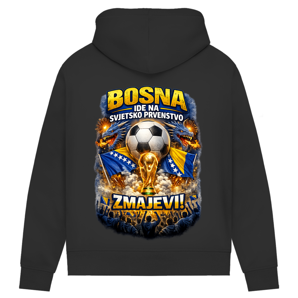 Women's Premium Organic Hoodie – Zmajevi WM 2026 | Backprint