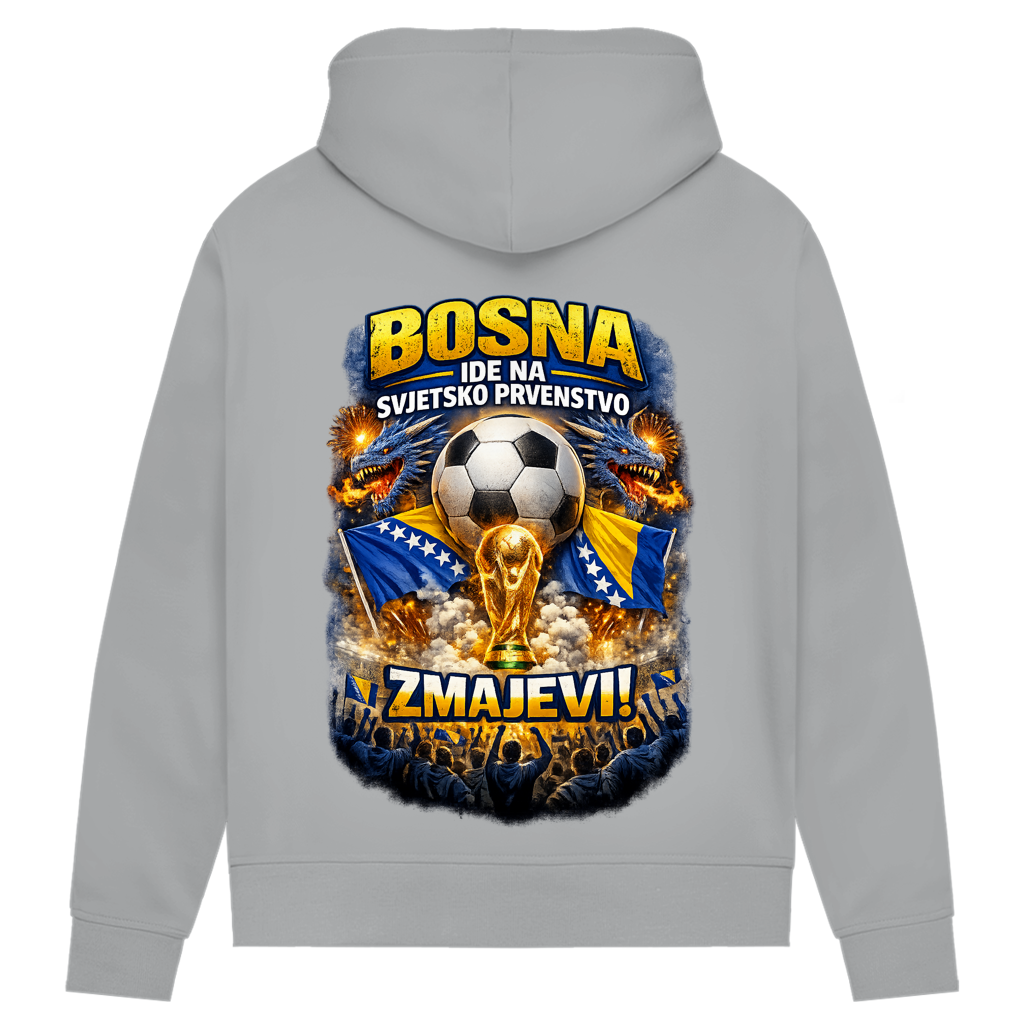 Women's Premium Organic Hoodie – Zmajevi WM 2026 | Backprint