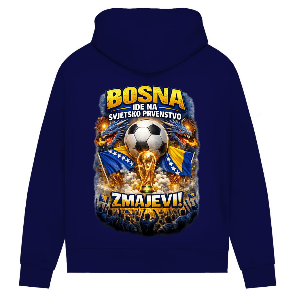 Women's Premium Organic Hoodie – Zmajevi WM 2026 | Backprint