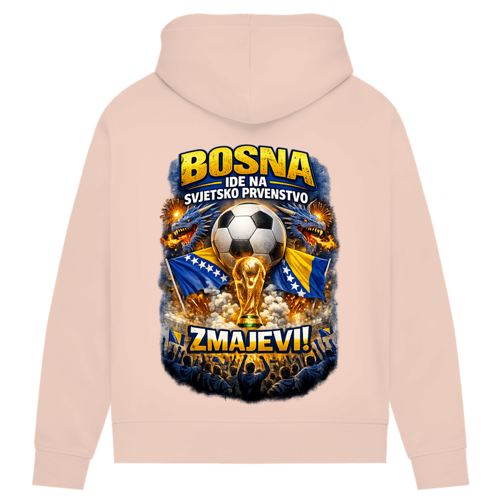 Women's Premium Organic Hoodie – Zmajevi WM 2026 | Backprint