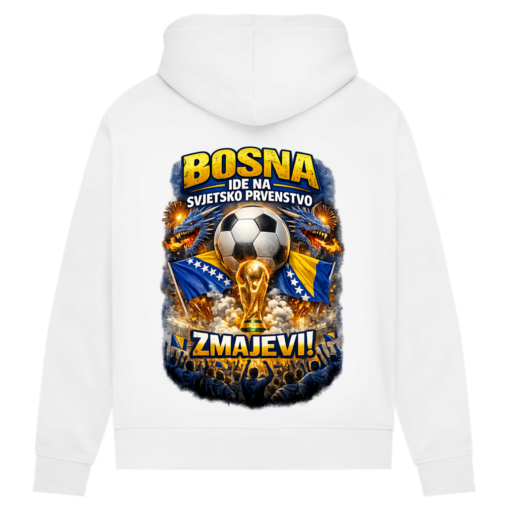 Women's Premium Organic Hoodie – Zmajevi WM 2026 | Backprint