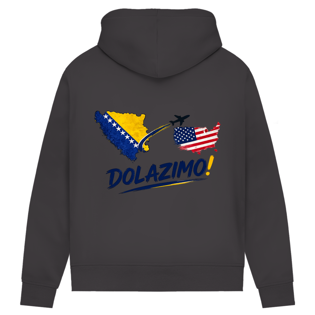 Women's Premium Organic Hoodie – Dolazi Bosna | Backprint