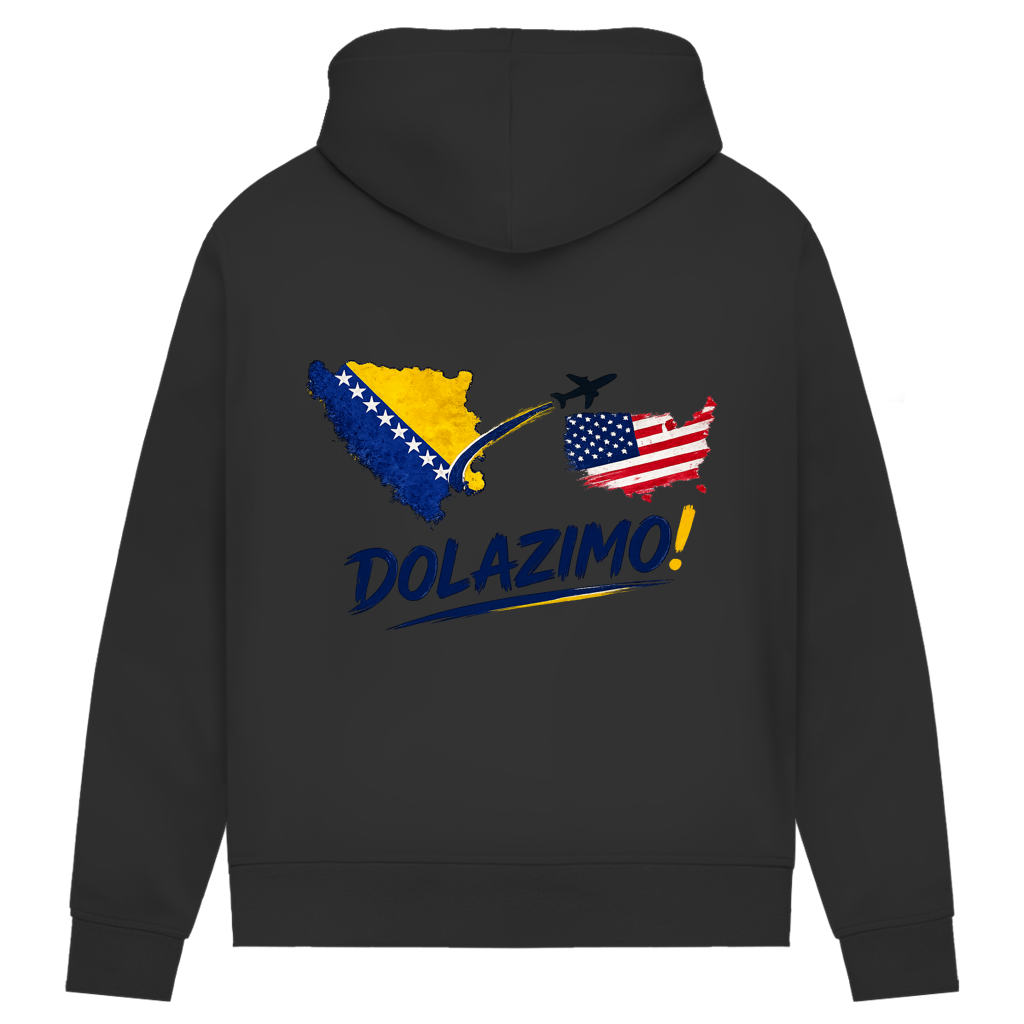 Women's Premium Organic Hoodie – Dolazi Bosna | Backprint