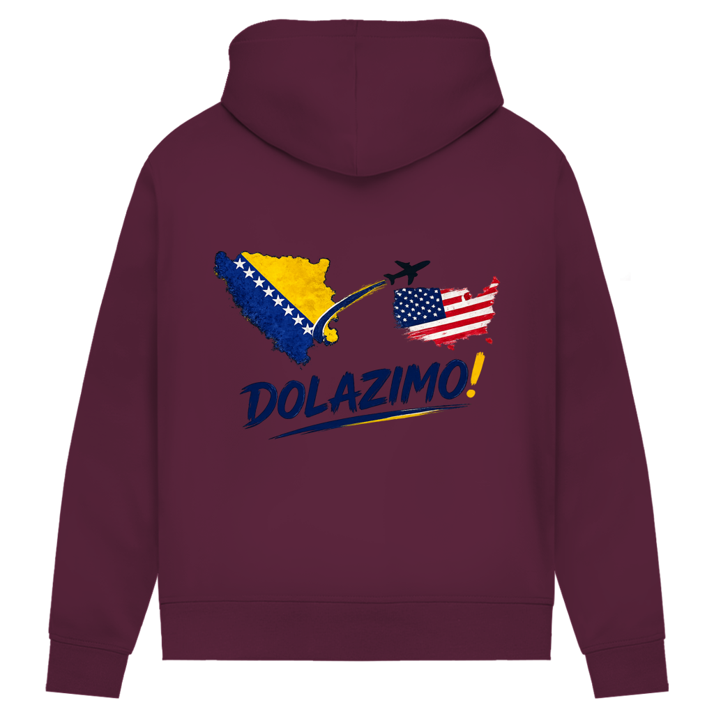 Women's Premium Organic Hoodie – Dolazi Bosna | Backprint